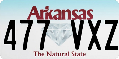 AR license plate 477VXZ