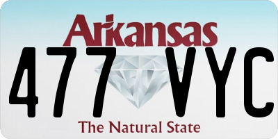 AR license plate 477VYC