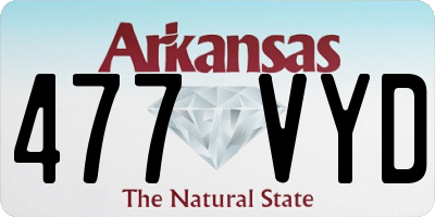 AR license plate 477VYD