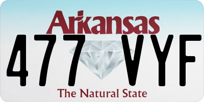 AR license plate 477VYF