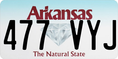 AR license plate 477VYJ