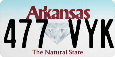 AR license plate 477VYK