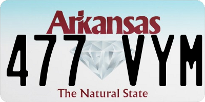 AR license plate 477VYM