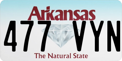 AR license plate 477VYN
