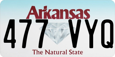 AR license plate 477VYQ