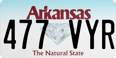 AR license plate 477VYR