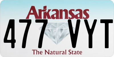 AR license plate 477VYT