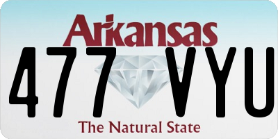 AR license plate 477VYU
