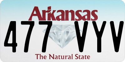 AR license plate 477VYV