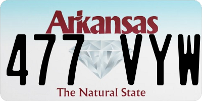 AR license plate 477VYW