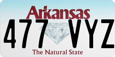 AR license plate 477VYZ