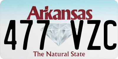 AR license plate 477VZC