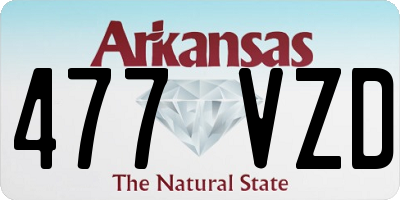 AR license plate 477VZD