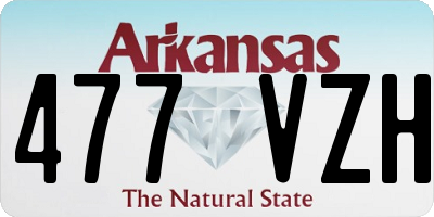 AR license plate 477VZH