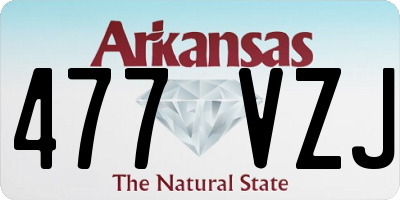 AR license plate 477VZJ