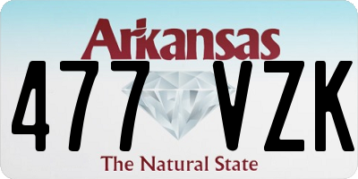 AR license plate 477VZK