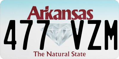 AR license plate 477VZM