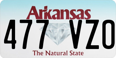 AR license plate 477VZO