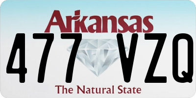AR license plate 477VZQ