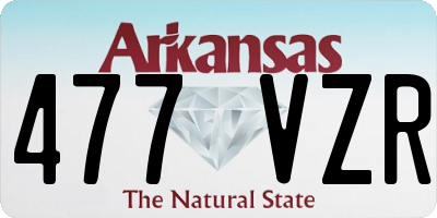 AR license plate 477VZR