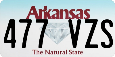 AR license plate 477VZS