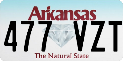 AR license plate 477VZT