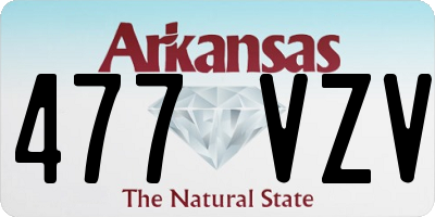 AR license plate 477VZV