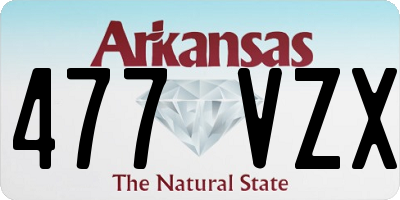 AR license plate 477VZX