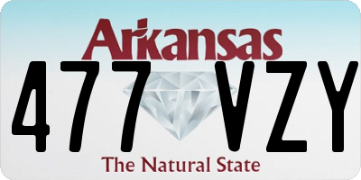 AR license plate 477VZY