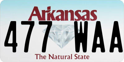 AR license plate 477WAA