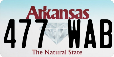 AR license plate 477WAB