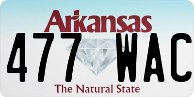 AR license plate 477WAC