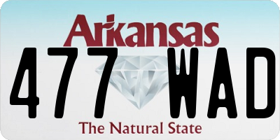 AR license plate 477WAD