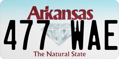 AR license plate 477WAE