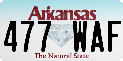 AR license plate 477WAF
