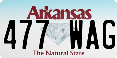 AR license plate 477WAG