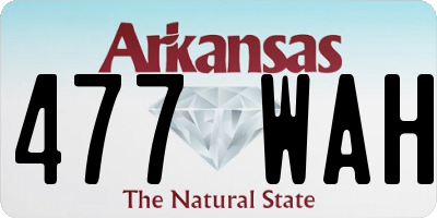 AR license plate 477WAH