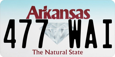 AR license plate 477WAI
