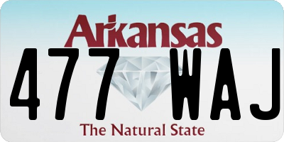 AR license plate 477WAJ