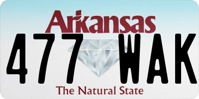 AR license plate 477WAK