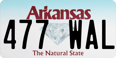 AR license plate 477WAL