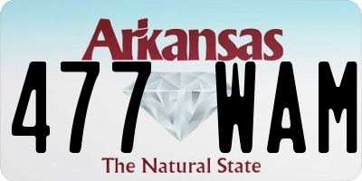 AR license plate 477WAM