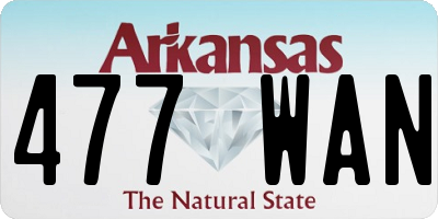 AR license plate 477WAN