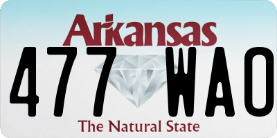 AR license plate 477WAO