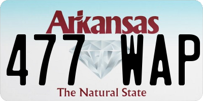 AR license plate 477WAP