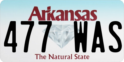 AR license plate 477WAS