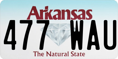 AR license plate 477WAU