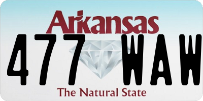 AR license plate 477WAW