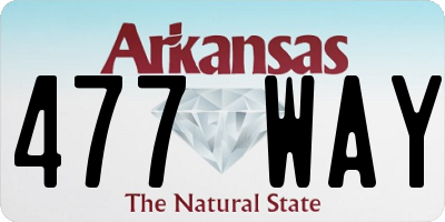 AR license plate 477WAY