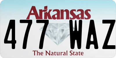 AR license plate 477WAZ